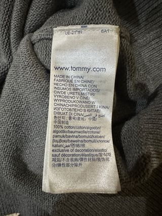 Jersey Tommy Hilfiger Gris Cuarto de Cremallera 