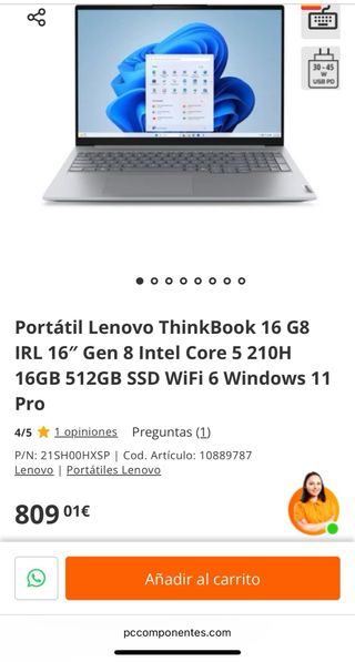 Lenovo ThinkBook 16 G8 IRL i5 / 16GB RAM / 512GB