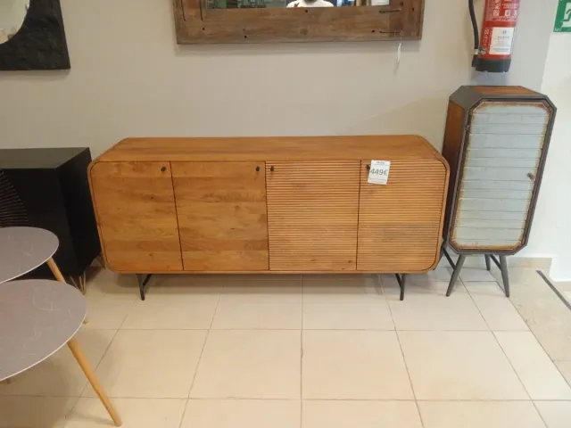 Aparador madera maciza y metal