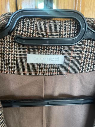 Americana cuadros marrón talla 36