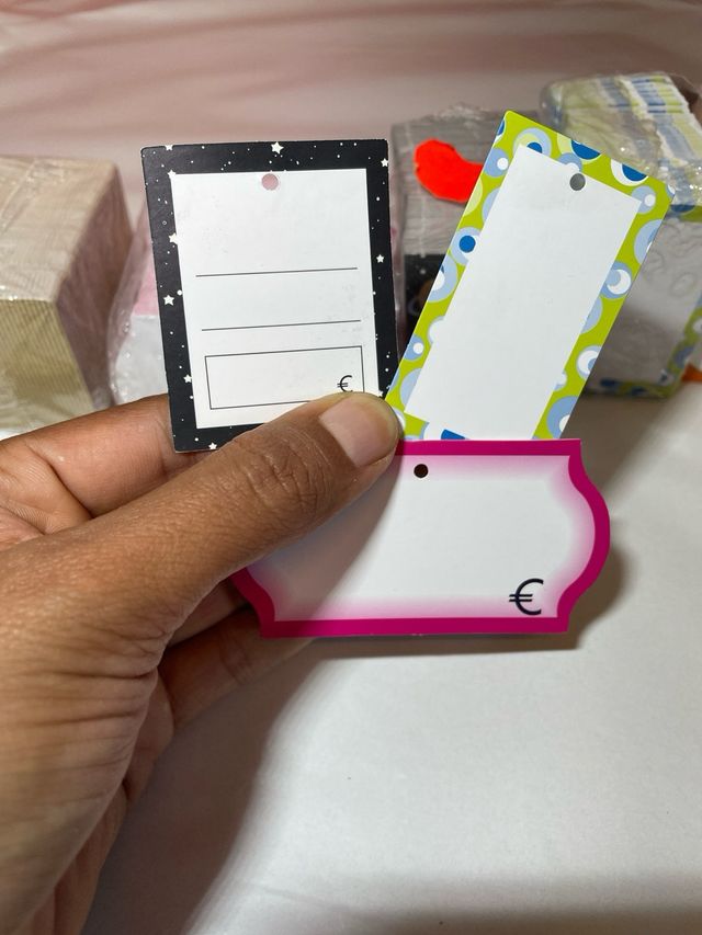 etiquetas y tarjetas de precio