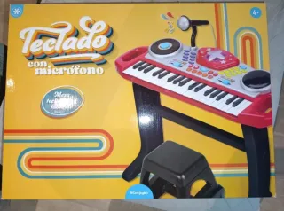 Teclado con micrófono para niños