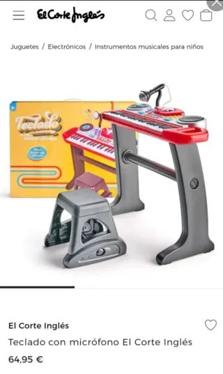 Teclado con micrófono para niños