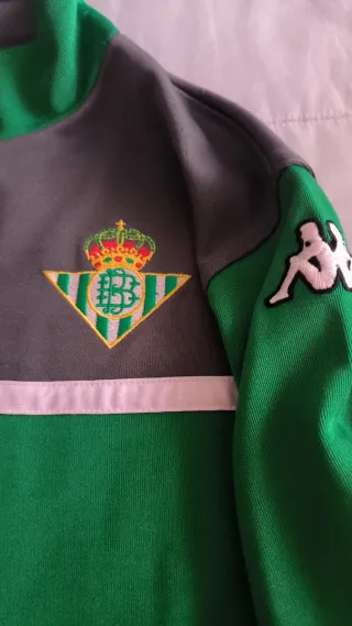 Chaqueta Chándal Betis Kappa Gris y Verde