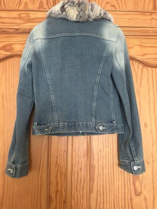 Cazadora vaquera Mango cuello pelo desmontable