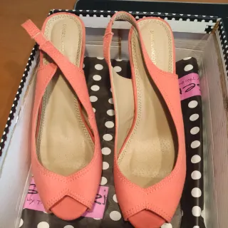 Sandalias Slingback Coral Talla 39