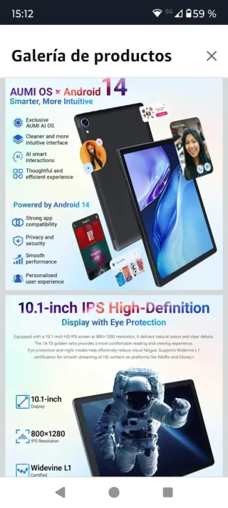 Tablet Laptok Android 14 10 14GB RAM 128GB