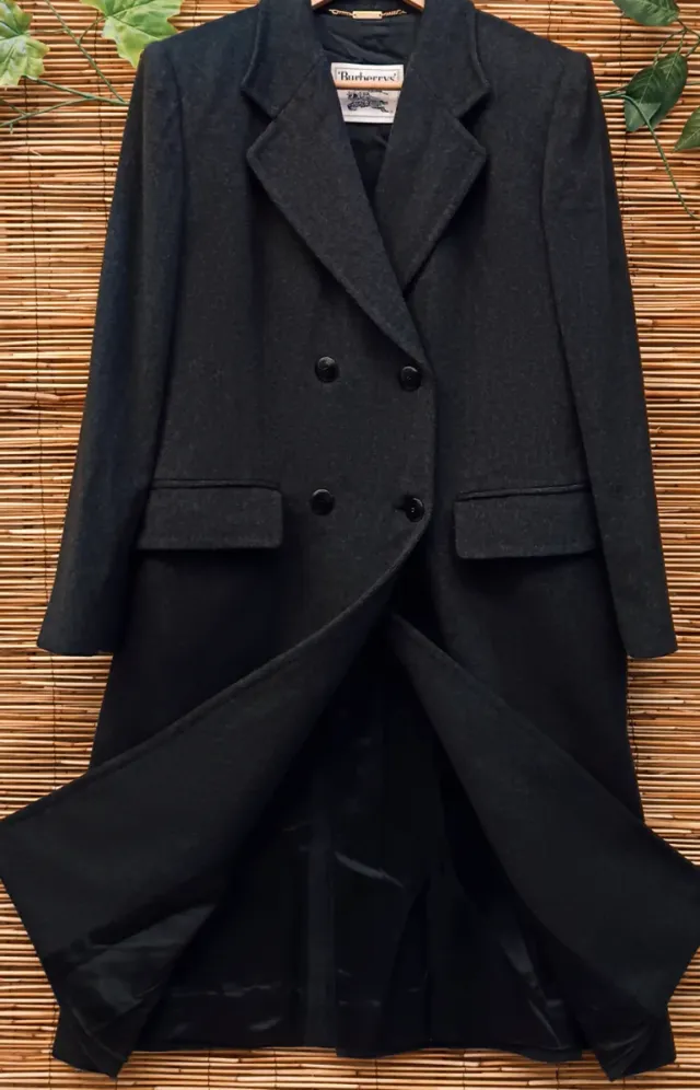 Gabardina Lana Vintage Burberrys Mujer Talla M