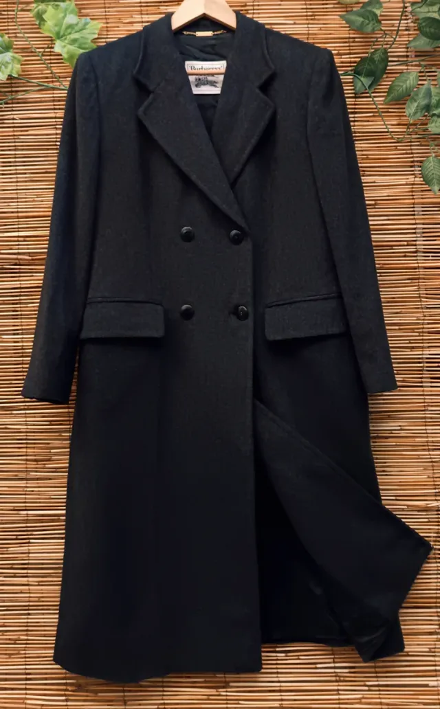 Gabardina Lana Vintage Burberrys Mujer Talla M