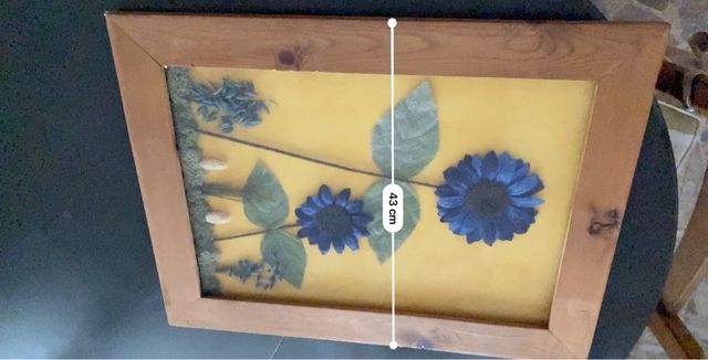 Cuadro Flores Azules con Volumen