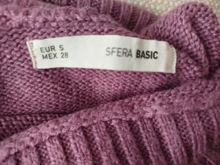Jersey cuello alto rosa talla M
