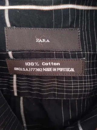 Camisa de vestir a cuadros, Zara, T-L