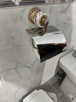 Conjunto 5 Soportes Baño Oro/Plata
