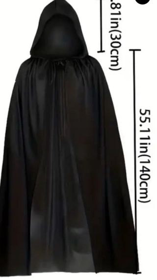 Capa con capucha para disfraz Halloween