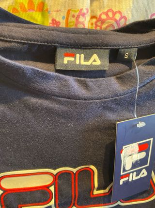 Camiseta Fila manga larga azul talla S