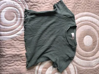 Camiseta corta verde mujer 