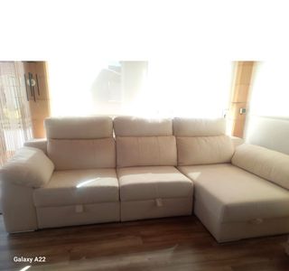 Sofá cheslong beige 3 metros