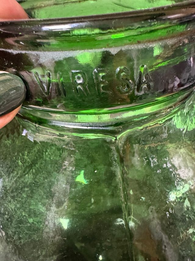 Damajuana 8L Boca Ancha Cristal Verde