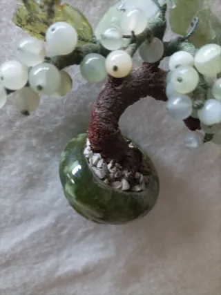 Bonsai Piantina Decorazione Giada Naturale