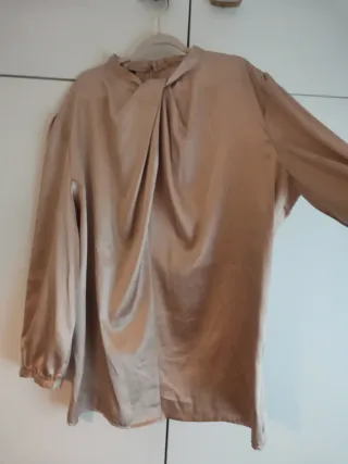 Blusa Fiesta Beige/Dorado Talla Única