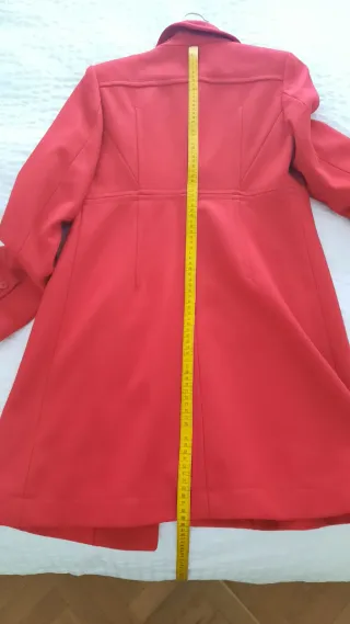 Abrigo lana rojo Sisley mujer