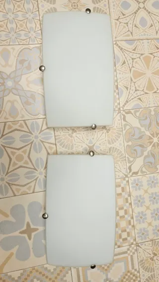 2 Apliques de pared cristal y metal