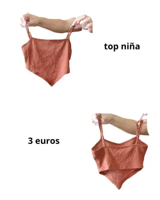 Top niña naranja