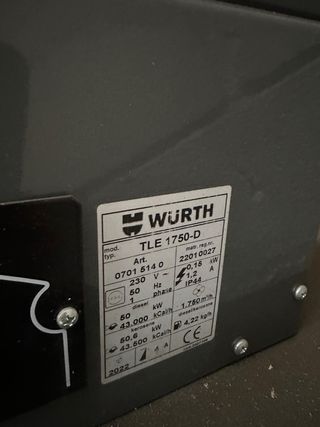 Cañón de aire Wurth TLE 1750-D