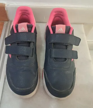 Zapatillas Adidas niña velcro azul y rosa