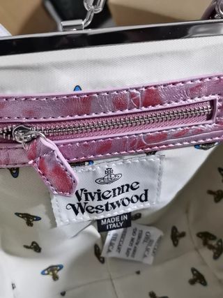 Bolso pequeño bandolera rosa y plateado