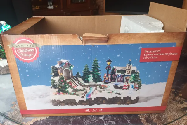 Escenario Navideño con Luz y Movimiento.sin musica