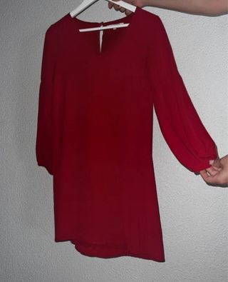 Vestido rojo manga larga