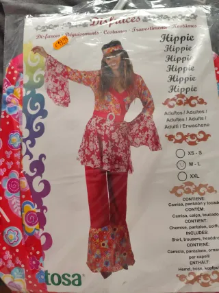 Disfraz Hippie Talla M/L