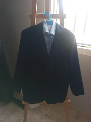 Traje de Comunión Niño Negro y Azul