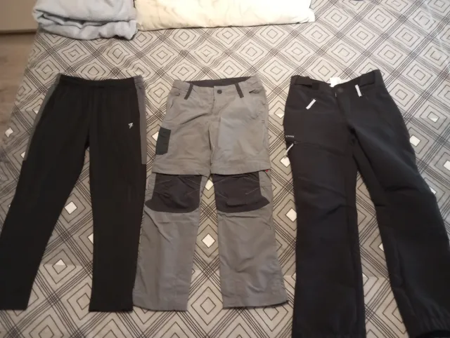 Lote 3 Pantalones Montaña Niño talla 122, 128