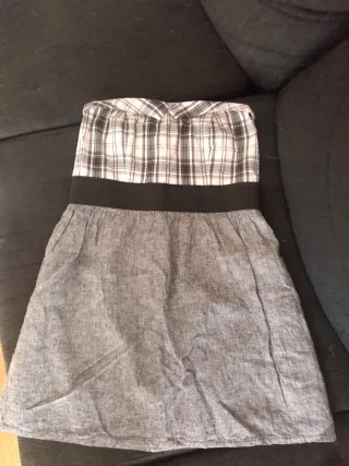 Vestido de cuadros y gris