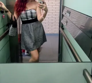 Vestido de cuadros y gris