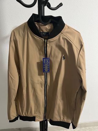 Chaqueta Bomber Polo Ralph Lauren Beige Negra
