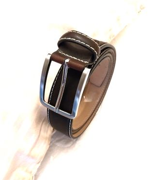 Cintura in pelle marrone