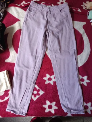 Pantalón Denim Pinkin Morado Talla 38