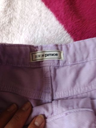Pantalón Denim Pinkin Morado Talla 38