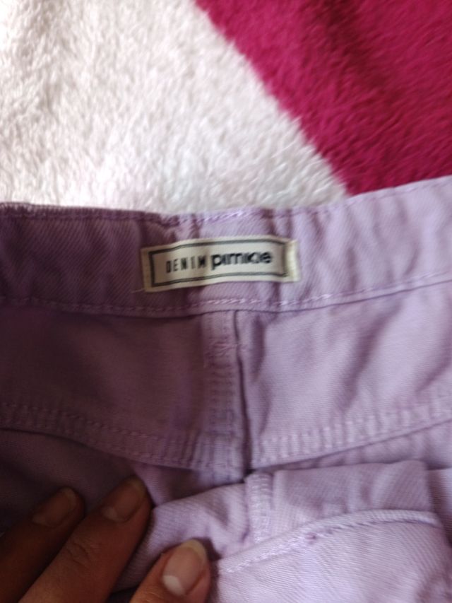 Pantalón Denim Pinkin Morado Talla 38