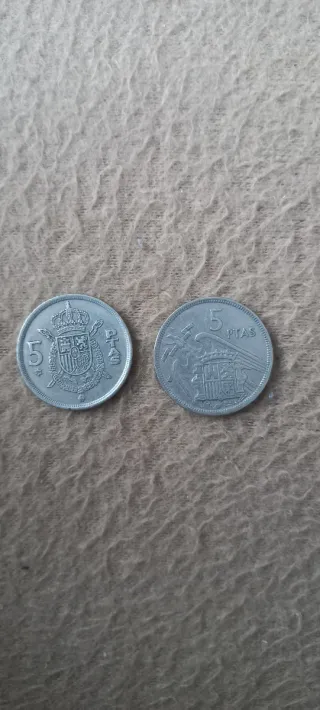 Monedas de España Juan Carlos I y Franco