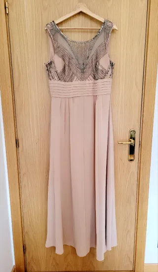Vestido fiesta Tintoretto rosa regalo zapatos t.38