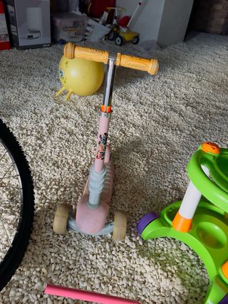 Patín infantil 3 ruedas rosa