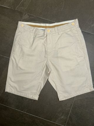 Massimo Dutti Pantalón Corto Beige