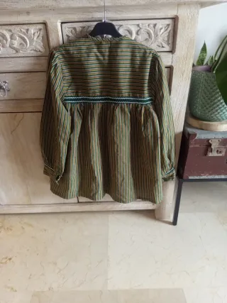 Blusón fallero rayas verde y amarillo