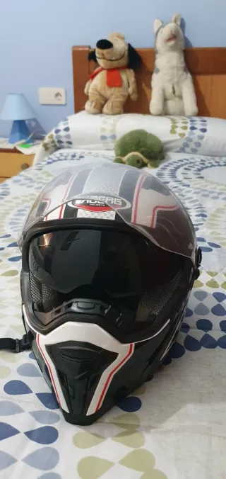 Casco de moto integral negro
