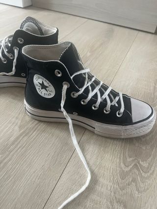 Converse plataforma negras talla 38