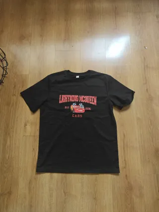 Camiseta Lightning McQueen Cars Negra